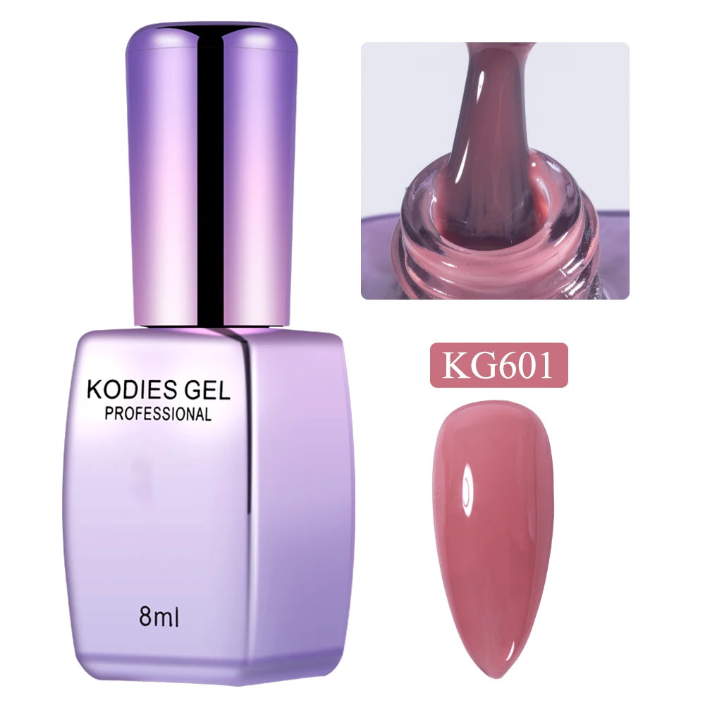 KODIES GEL New Gel Nail Polish 8ML Jelly Autumn Winter UV Semi Permanent Milky White Soft Nail Art Gels Varnish French Manicure