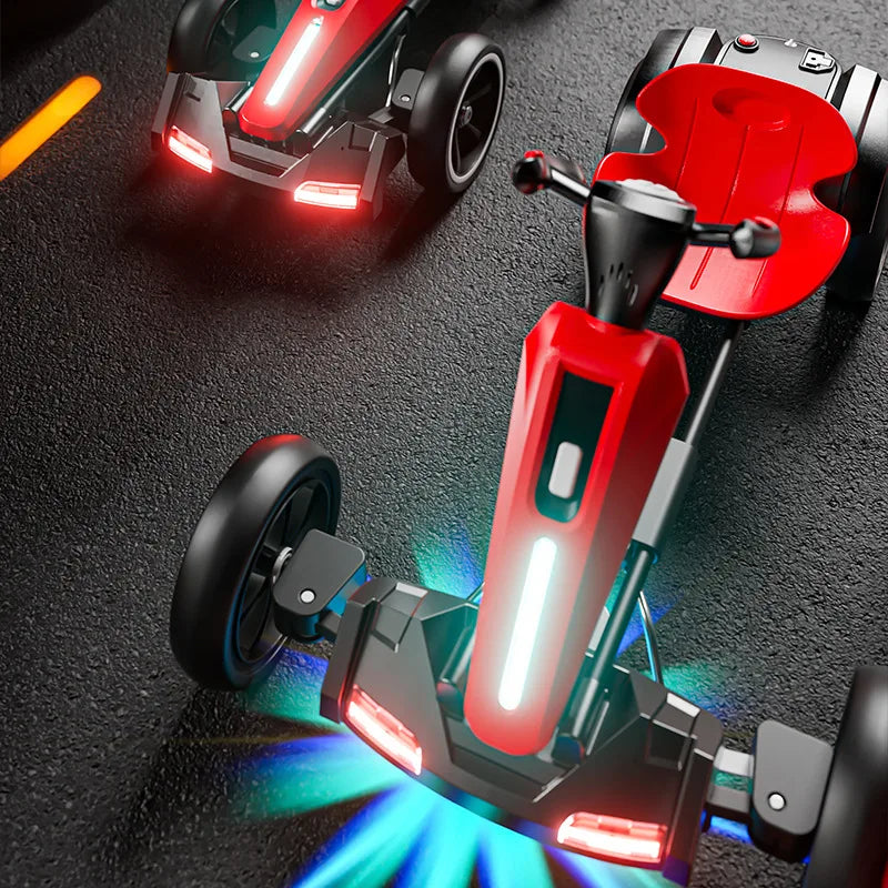 With Led Light And Music Kids Electric Kart, Four-wheel Can Ride On Remote-controlled Toy Car for Ages 1-3 To 6