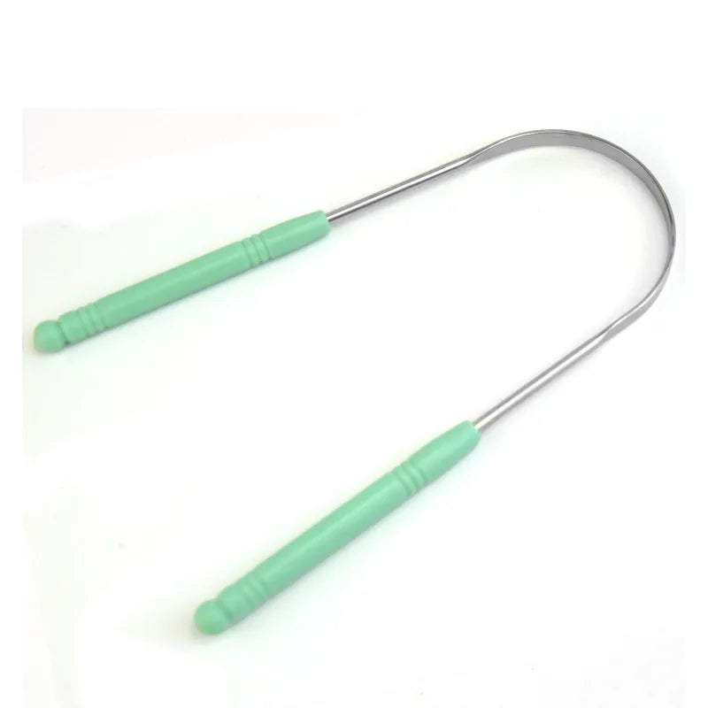 Tounge Scrapers Limpiador De Lengua Stainless Steel Fresh Breath Cleaning Coated Tongue Toothbrush Oral Hygiene U-shaped Metal