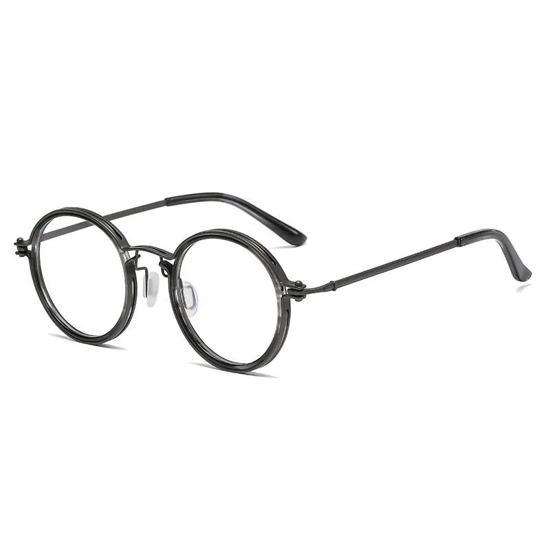 Reading Glasses Men Luxury Round Frame Magnifying Glasses Clear Lens Anti Blue Light Glasses Men Women Metal Reading Glasses New