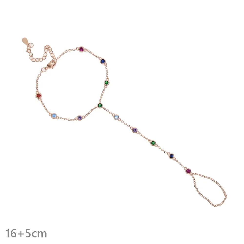 New Iced Out Oval CZ Choker Bracelet Silver Color Bling Lariat Long Bar Round Stone Long Tassel Bangle Women Jewelry