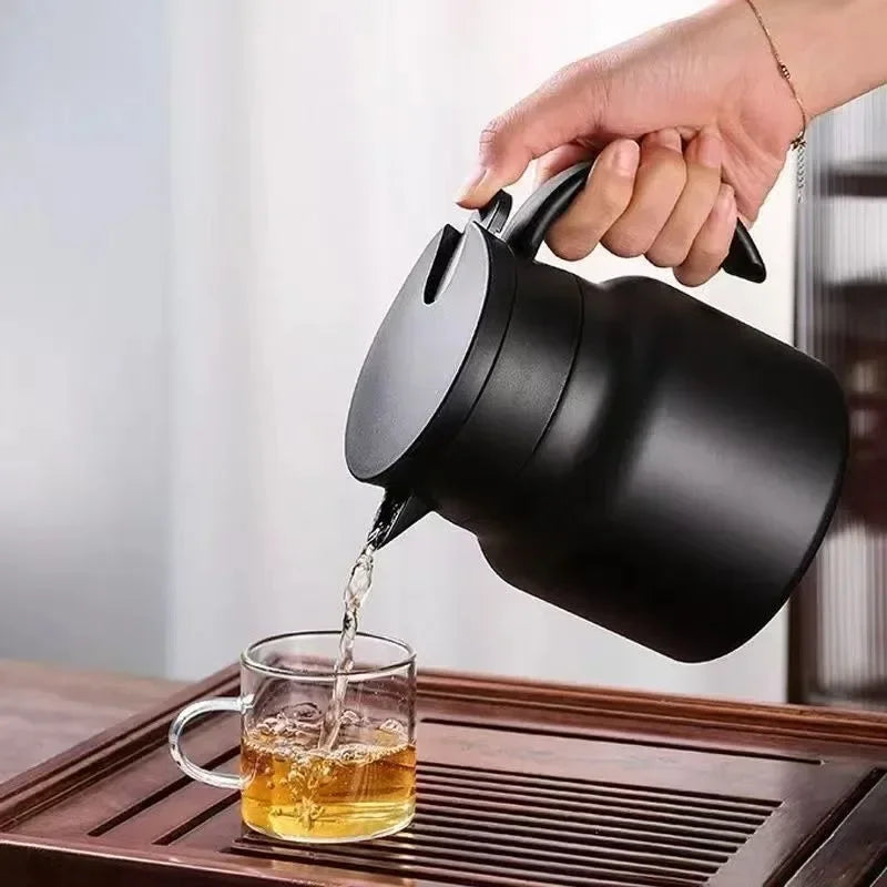 800ml Stewing Teapot Stainless Steel Leak-Proof Thermal Insulation Teapot with Detachable Tea Filter Milk Coffee Thermos Jugs