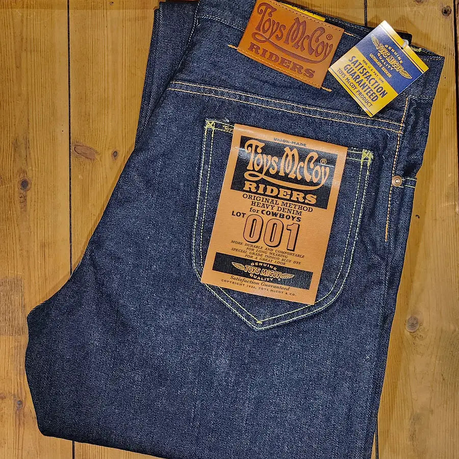TOYS McCOY LOT 001Z pays tribute to LXX (taxi driver) left twill retro red ear jeans