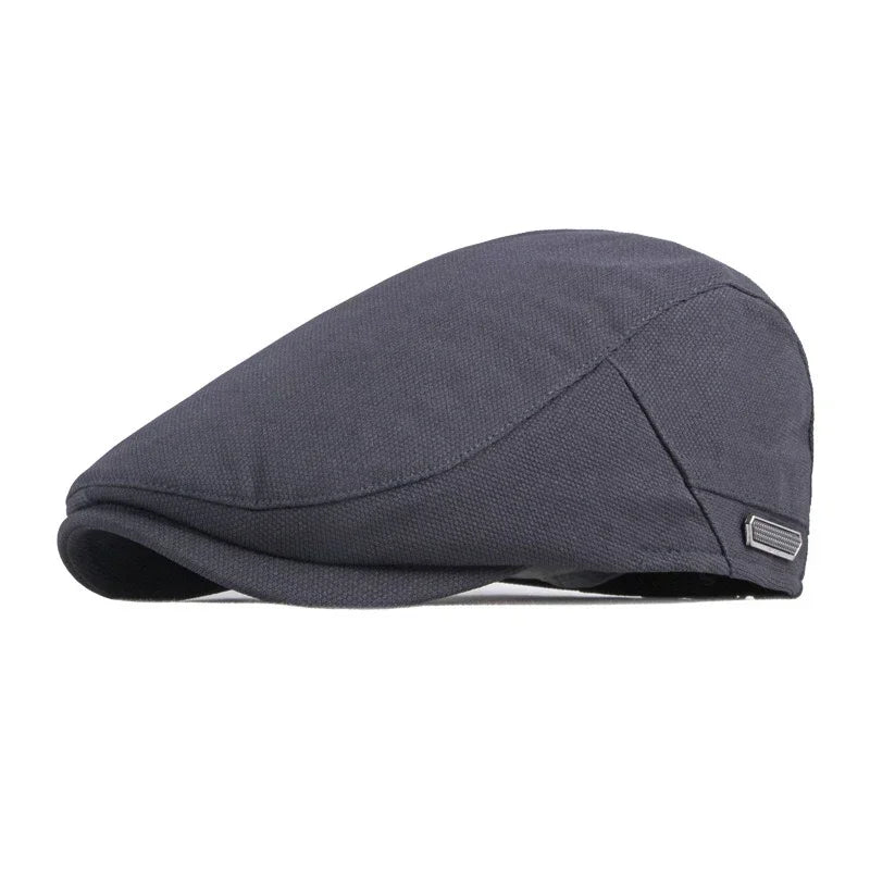 British Stylish Boina Newsboy Hats Men Plain Cotton Flat Cap Gorras Hombre Driving Hat Autumn Adjustable Duckbill Caps for Women