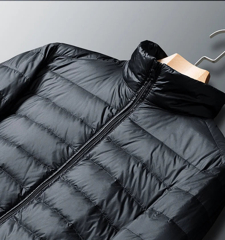 Plus Size thin and light hooded men's down jacket large size coat man puffer plus size winter jacket men 9XL 10XL 11XL 13XL 14XL
