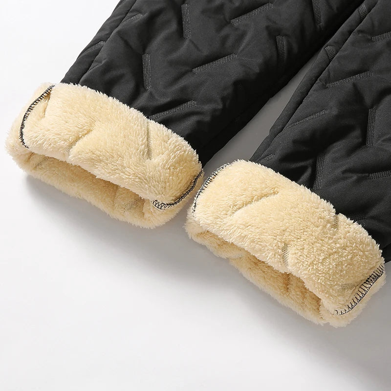 Men Winter Casual Pants 2024 New Thick Lambswool Windbreak Warm Pant Men Fashion Joggers Fleece-Lined Trousers Men Plus Size 8XL