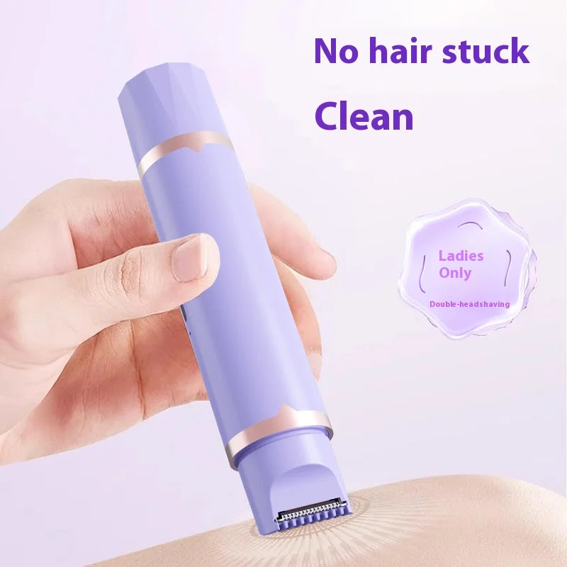 Double-head New Generation Body Hair Trimmer For Face Body Intimate Areas Removable Cutter Head Assembly For Easy Cleaning