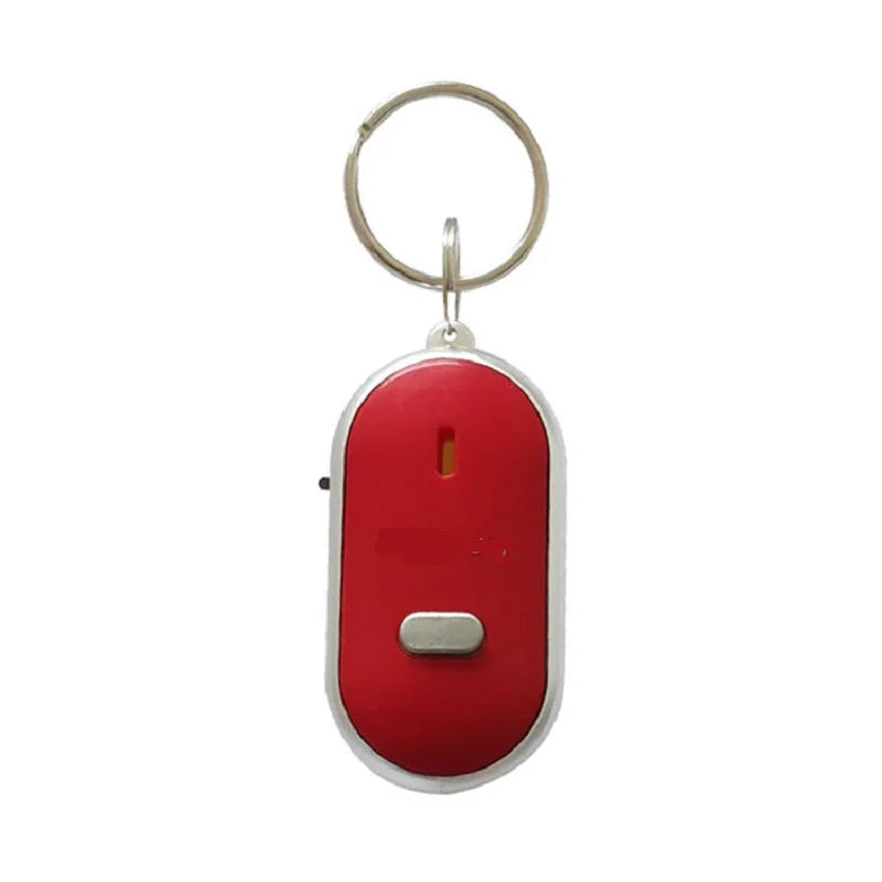 Anti-Lost Key Finder Keyring Flashing Beeping Alarm Key Locator Sound Control Smart Finder With LED Whistle Women's Men's Gift