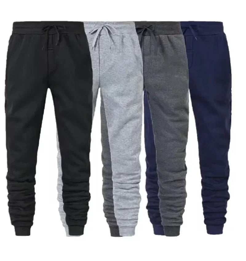 New Plus Size Men's Sweatpants 2XL 3XL Sportswear Elastic Waist Casual Baggy Pants Black Grey Cotton Joggers Male Loose Trousers