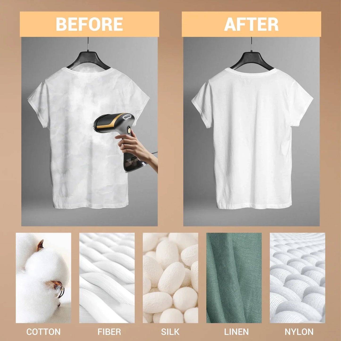 220V Handheld Garment Steamer 1500W Electric Household Fabric Steam Iron 350ml Portable Vertical Fast-Heat for Clothes Ironing
