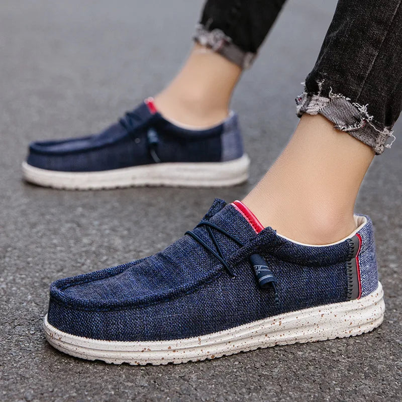 Summer Breathable Men Canvas Shoes Canvass Dude Shoes 2023 Casual Light Big Size 48 49 50 Dropshipping