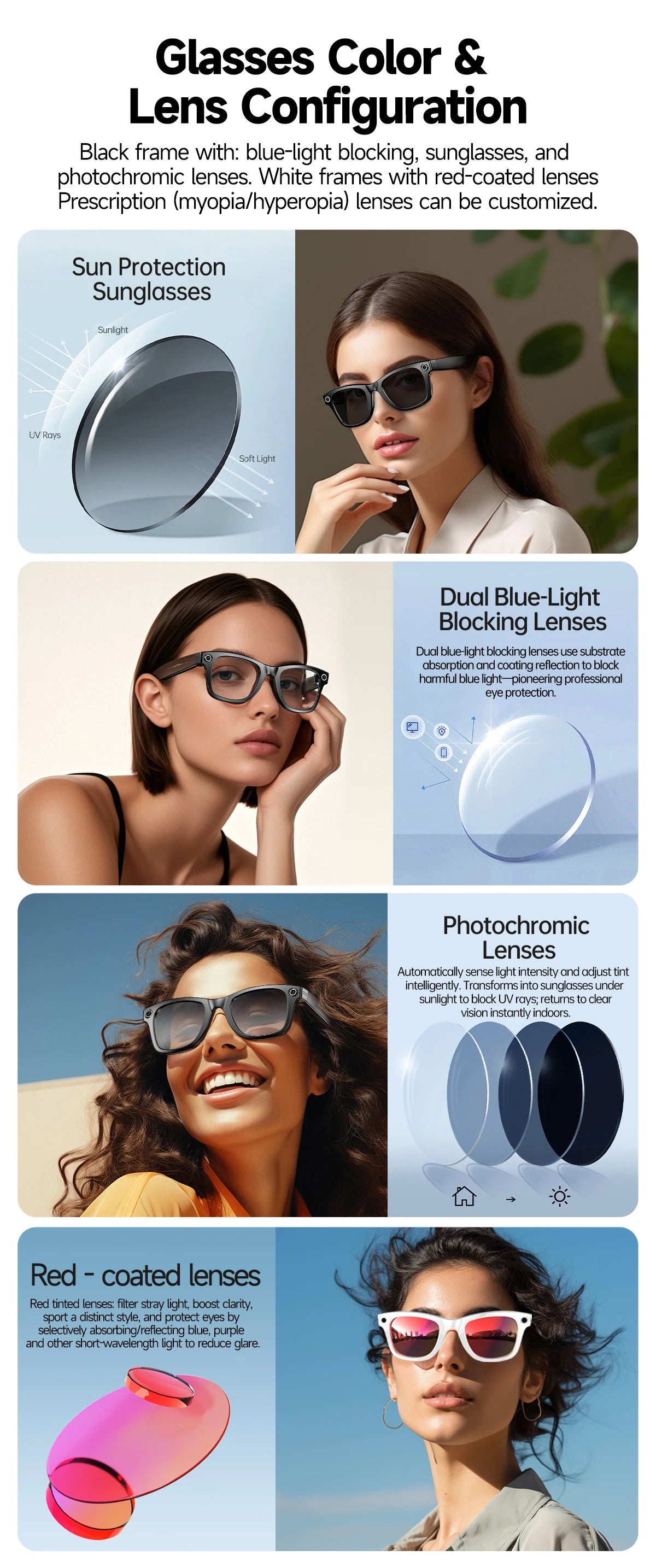 2025 New Upgrade smart glasees With Camera Video Recording AI Photo Recognition Bluetooth Call Translation Voice Sunglasses Man