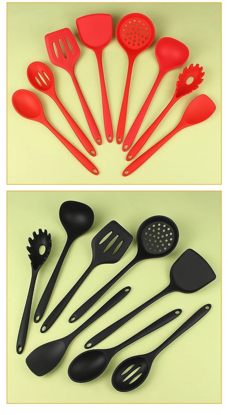 1/4/8pcs Non-Stick Pans Silicone Spatula Soup Ladle Slotted Spoon Cooking Tools for Kitchen Kitchen Utensil