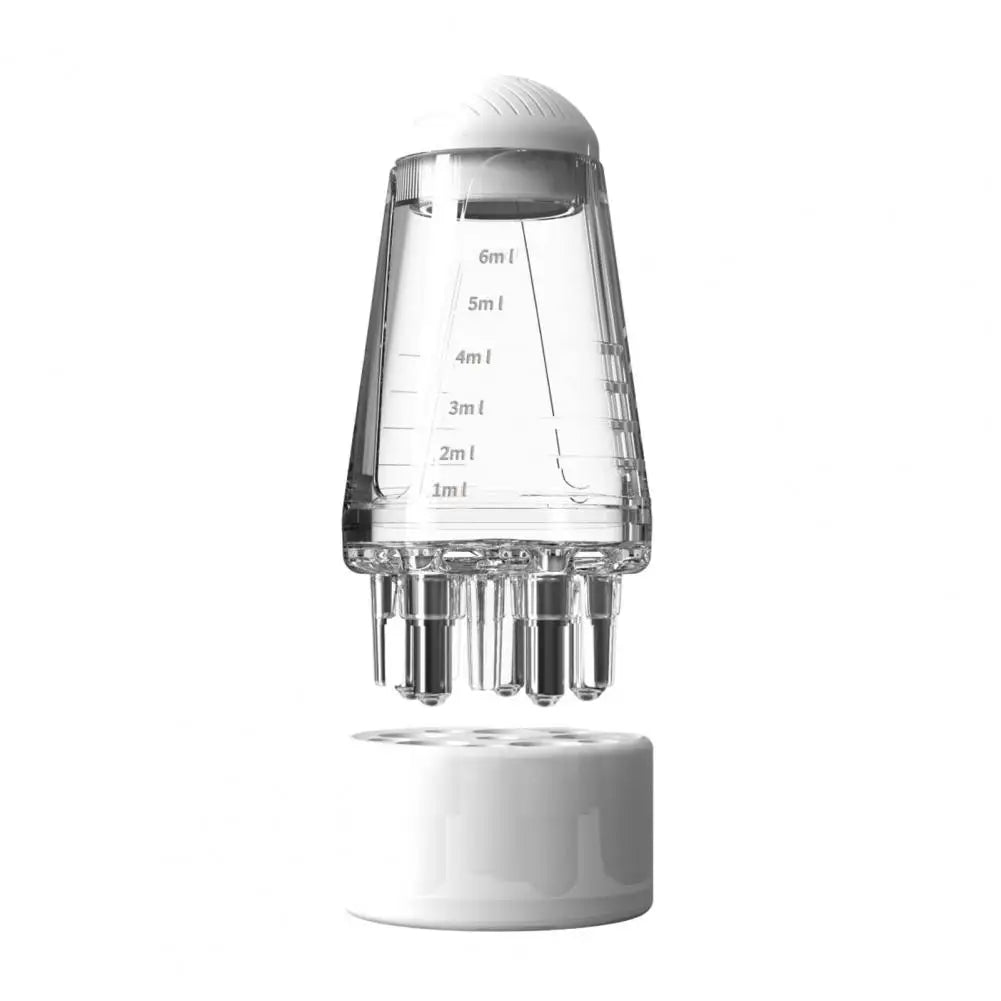 Hair Essential Oil Scalp Applicator Comb with Scale Removable Massager Brush 5 Rolling Ball Hair Growth Comb
