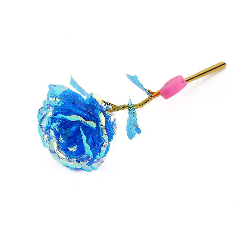 Led Valentine's Day Mother's Day Gift 24K Foil Plated Roses Artifical Flowers Wedding Decor Lover Lighting Roses Creative Gift