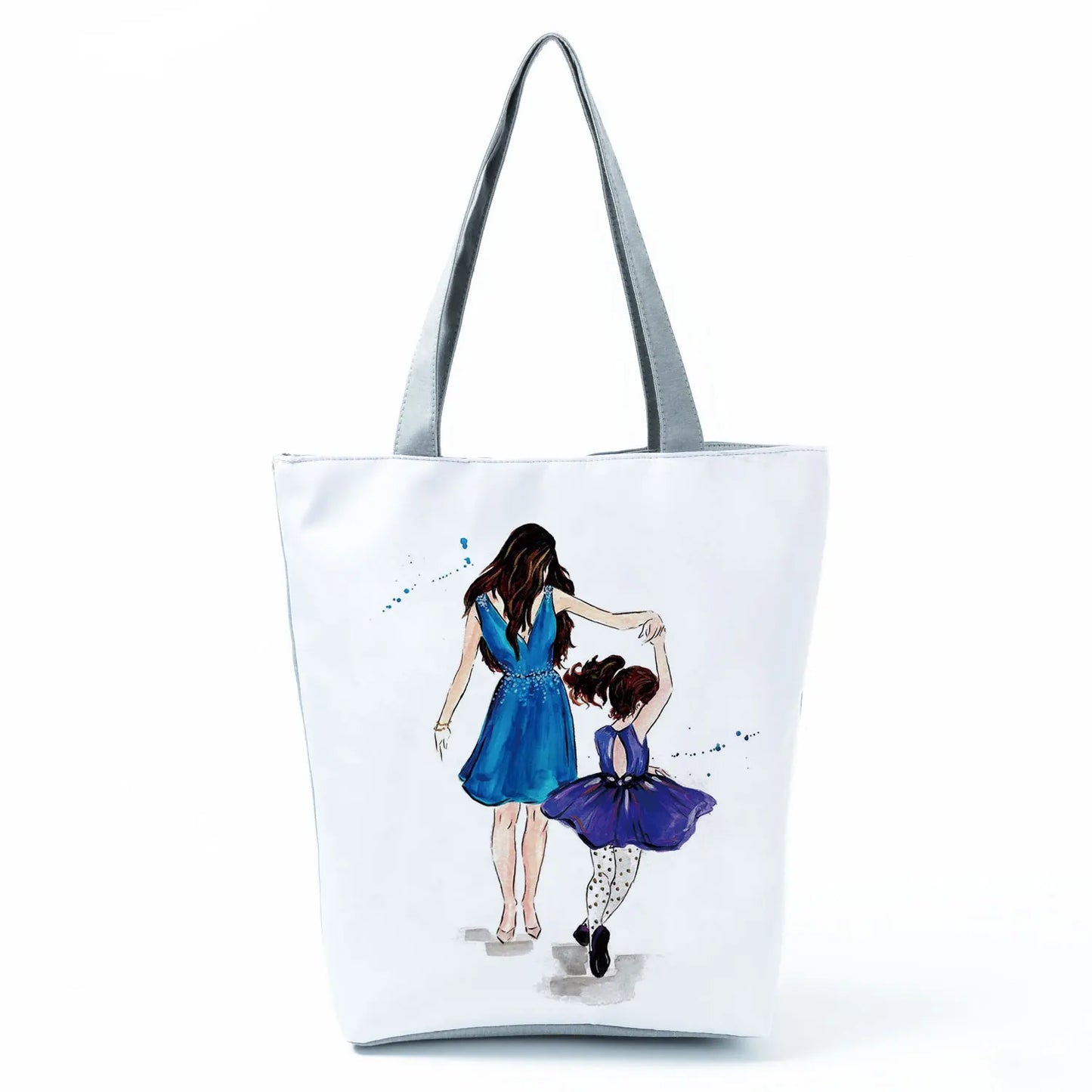 Golden Afro Woman Printed Handbags Pretty Fashion Shoulder Bag Eco Portable Shopping Bag High Capacity Beach Bag Practical Tote