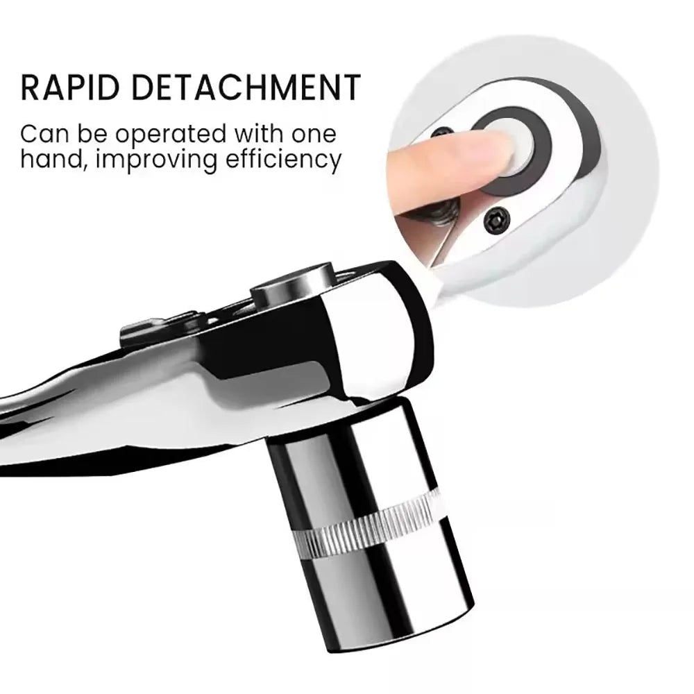 12 piece multifunctional ratchet wrench set, automotive quick maintenance socket wrench, quick ratchet wrench combination
