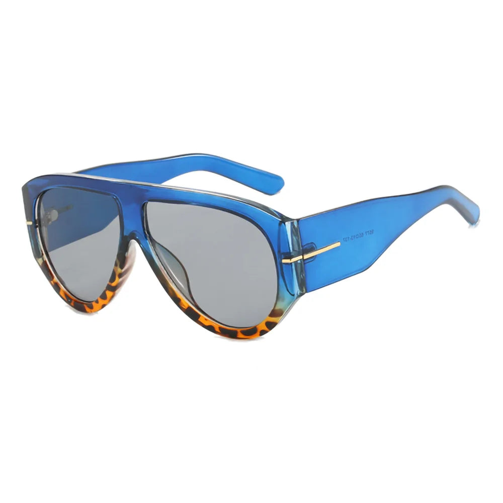 2025 Oversized Pilot Sunglasses for Women Men UV Protection Stylish Eyewear Thick Frame Unique Luxury Designer Sun Glasses Shade