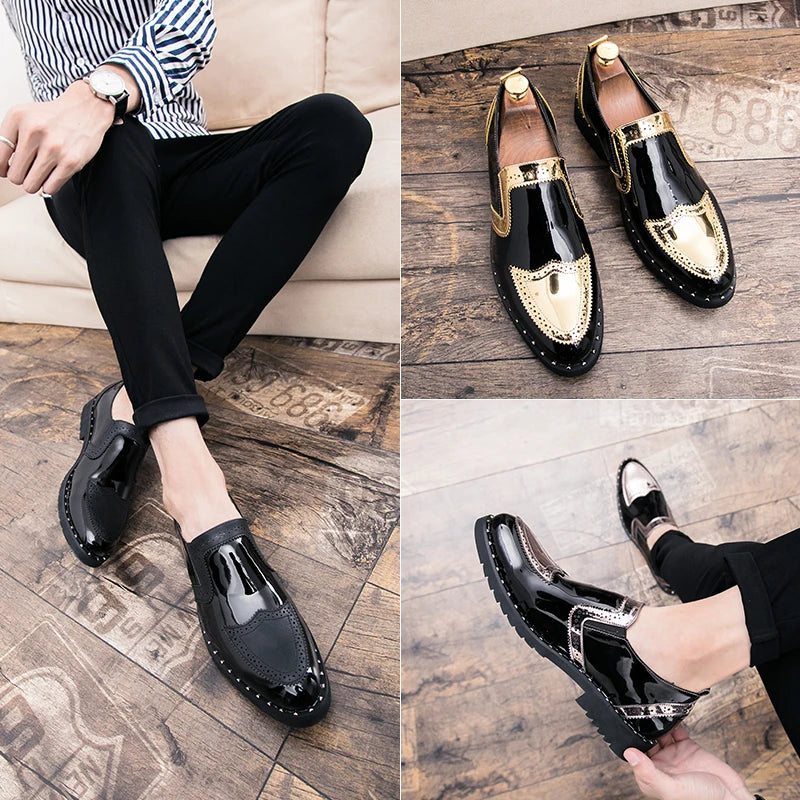 Size 38-48 Classic Men Loafers Men Casual Comfortable Fashionable Small Leather Shoes European American Elegant Brand Shoes