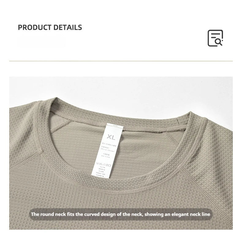 Men's Quick-Dry Breathable Long Sleeve T-Shirt Spring Autumn Thin Workout Top Outdoor Fitness Running Training Thumbhole Cuffs
