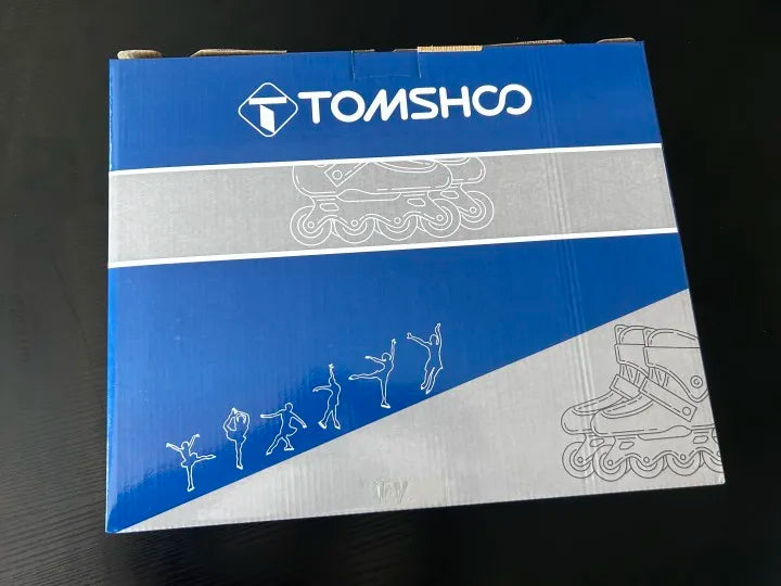 Tomshoo Roller Blades Kids Adjustable Roller Skates w Light-Up Wheels Secure Triple Girls Boys Toddler Smooth Quiet Rollerblades