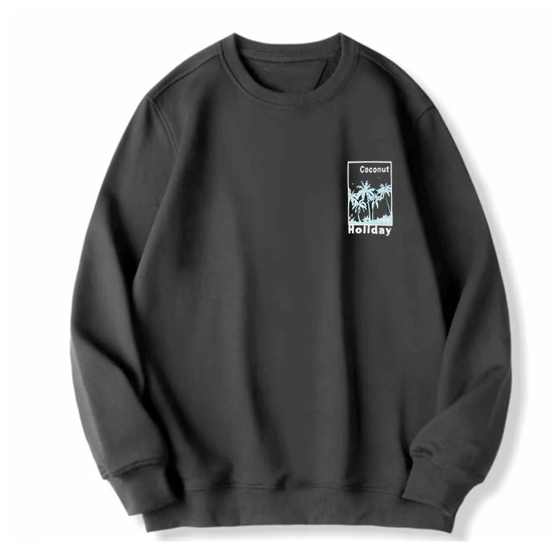 Men's Plus Size Sweatshirts 1XL-7XL Loose Pullover Comfortable Casual Printed Round Neck Tops Male Long Sleeve Shirt 110-185KG