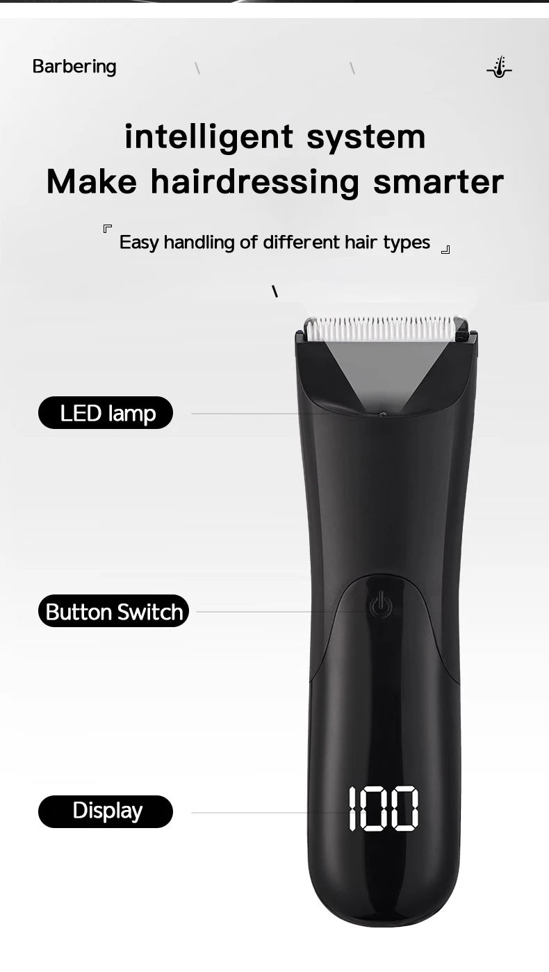 Mens Body Hair Trimmer for Men Balls Women Lady Shaver Hair Removal Bikini Trimmer Groin & Body Shaver Groomer Arm Beard Razor