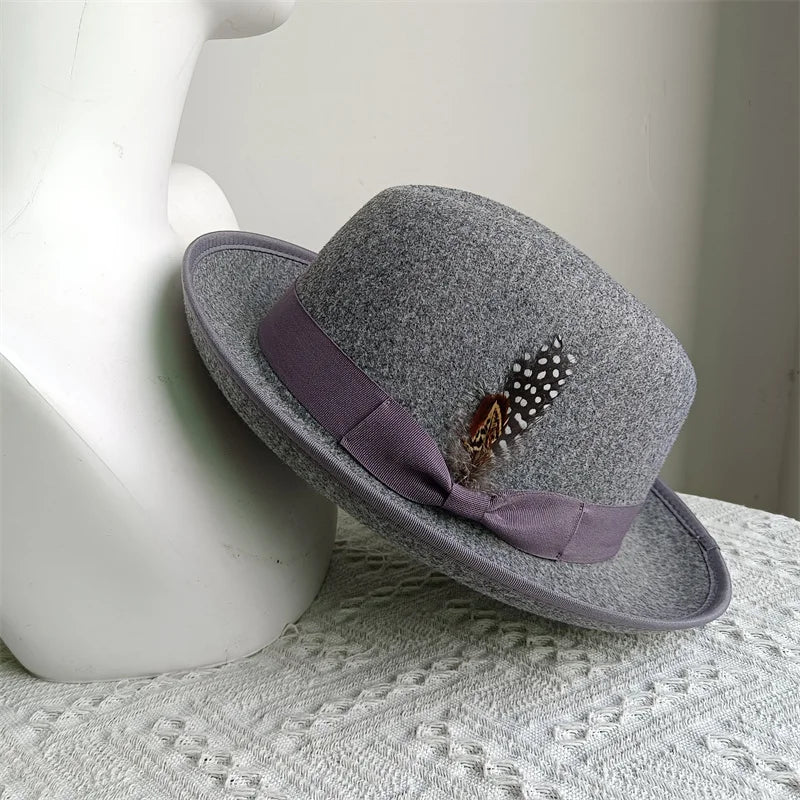 Green Retro Men's Spring Hat Unisex Men's Bow Women's Curved Brim Wide Brim Sun Hat Straw Hat Beach Hat sombrero hombre