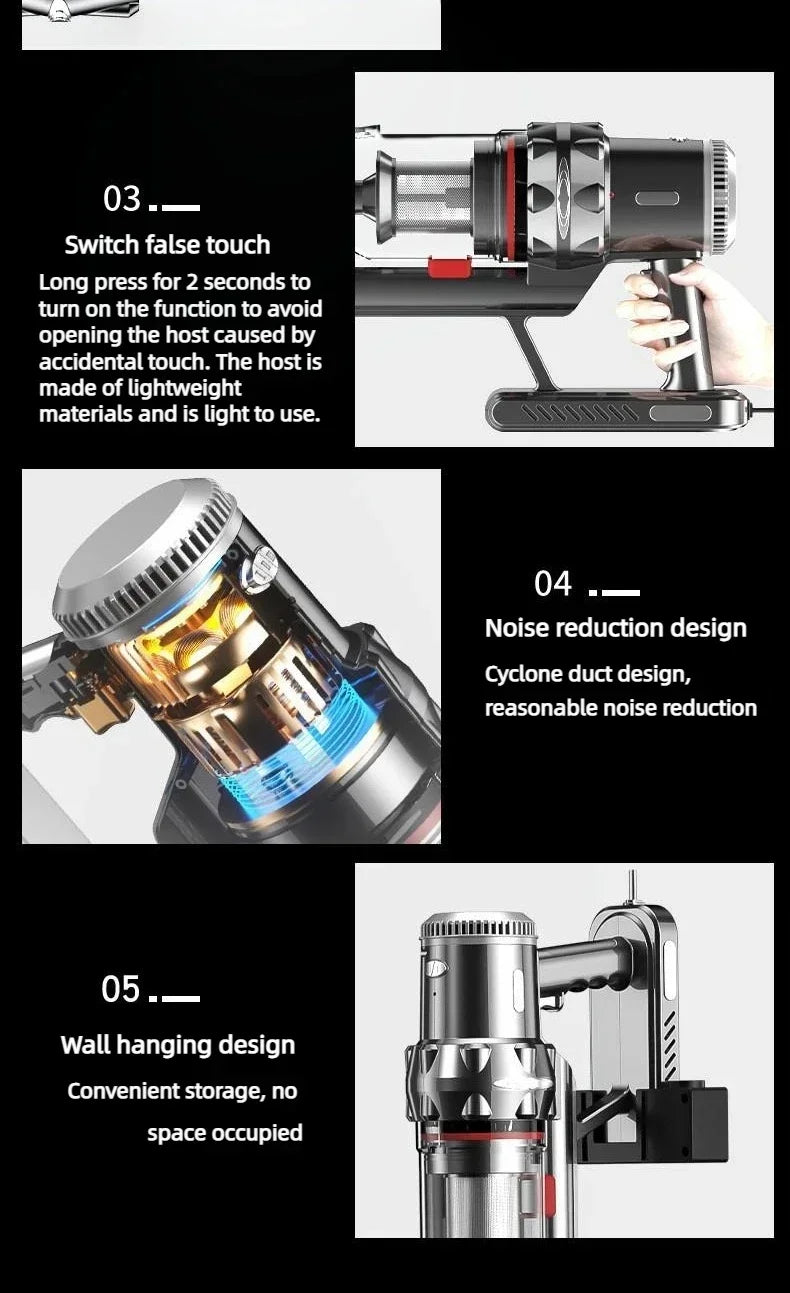 Handheld Cordless Wireless Vacuum Cleaner 600W Power Home portable Carpet Car Cleaning Machine Wired Cordless Vacuum Cleaner