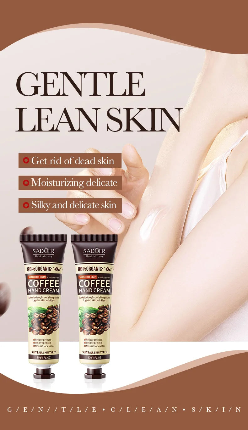 1/2/3/5pcs SADOER Coffee Hand Cream Sets Moisturizing Nourishing Whitening Hydrating Hands Skin Care Products