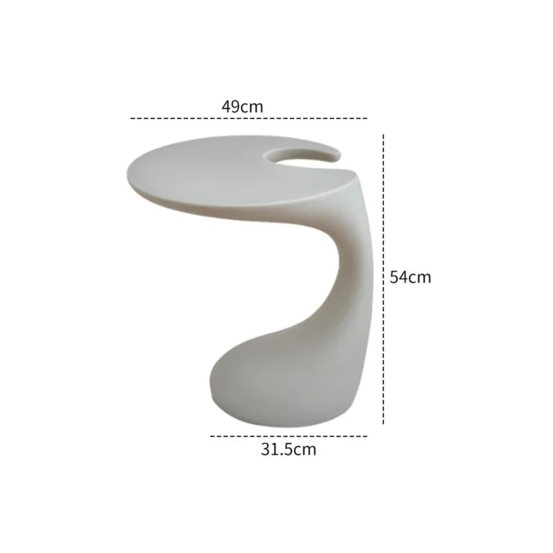 Realife Light Luxury High-end Creative Bedside Table Shelf Sofa Edge Table Living Room Mobile Black Minimalist Coffee Table 2025