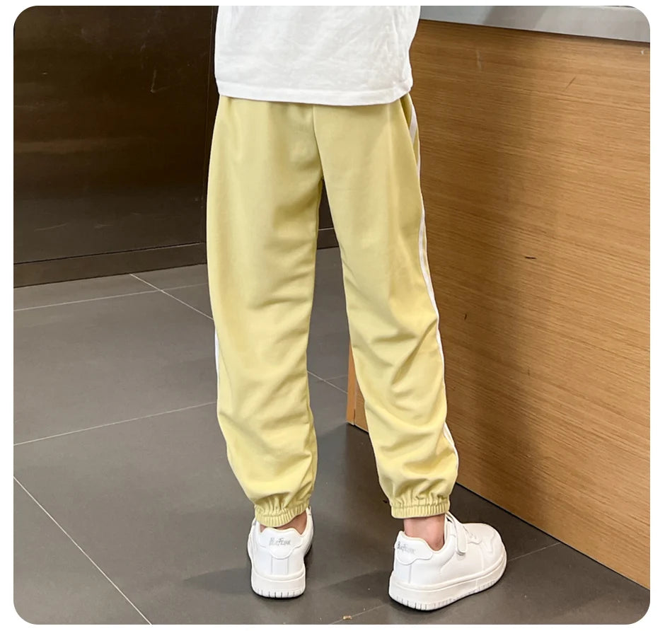 1/3 Pieces Children's summer solid color basic sports pants boys casual Joker elastic waist girl sweet and lovely mosquito pants