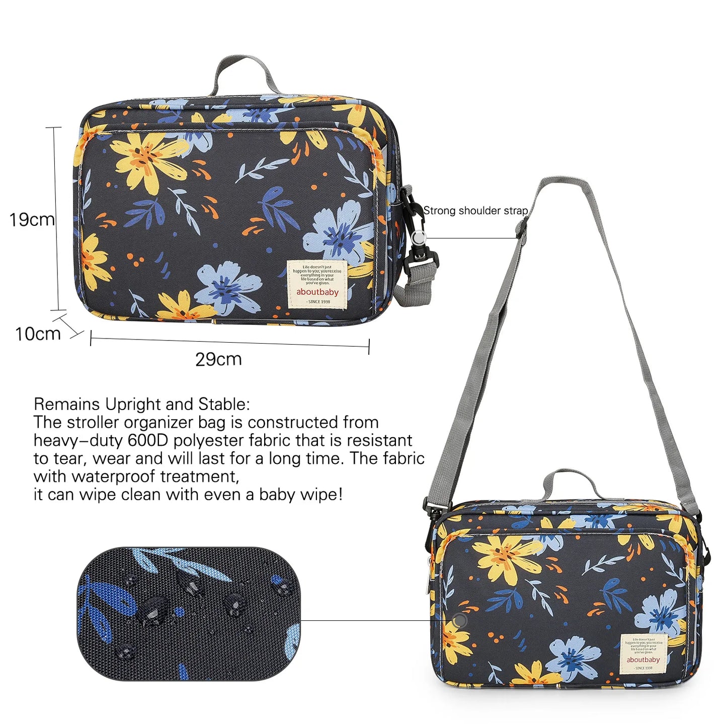 Mummy Diaper BagStroller Organizer Bags Mummy Large Capacity Travel Hanging Bag Bottle Holder Pram Diaper Bags Baby Stroller Bag
