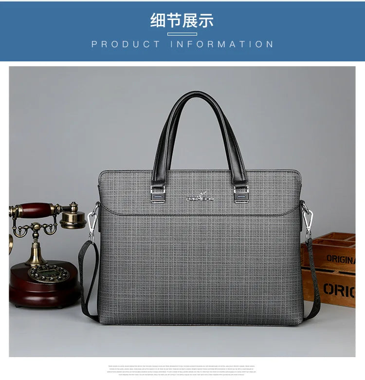 Business Men's Handbags Office Male Executive Briefcase Large Luxury Tote Laptop Bag for Man 2024 Shoulder Messenger Designer