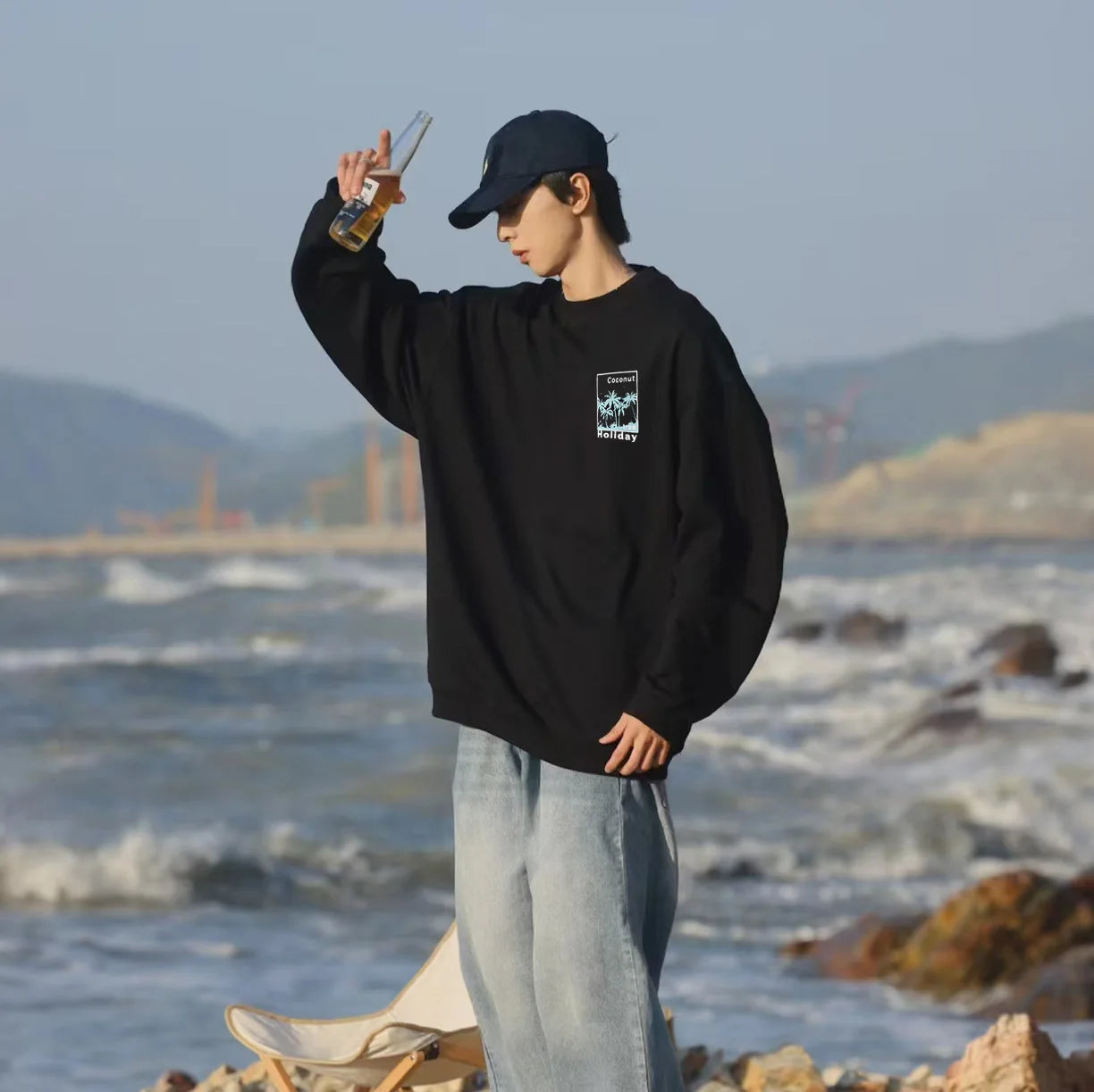 Men's Plus Size Sweatshirts 1XL-7XL Loose Pullover Comfortable Casual Printed Round Neck Tops Male Long Sleeve Shirt 110-185KG