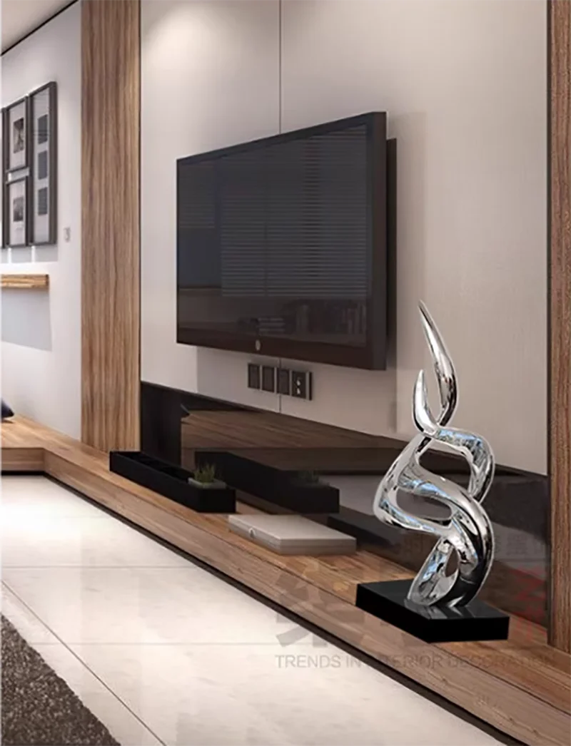Luxury High-end Resin Electroplating Art Sculpture Decoration Home Room Statue Ornaments Office Hotel Lobby Furnishing Crafts