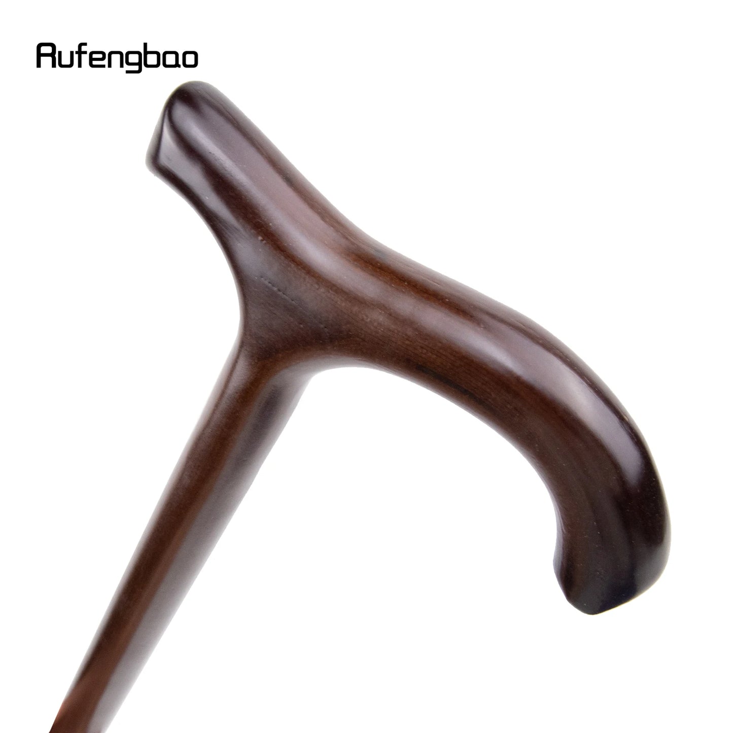 Brown Wooden Single Joint Fashion Walking Stick Decorative Cospaly Cane Halloween Mace Crutch  Wand Crosier 92cm