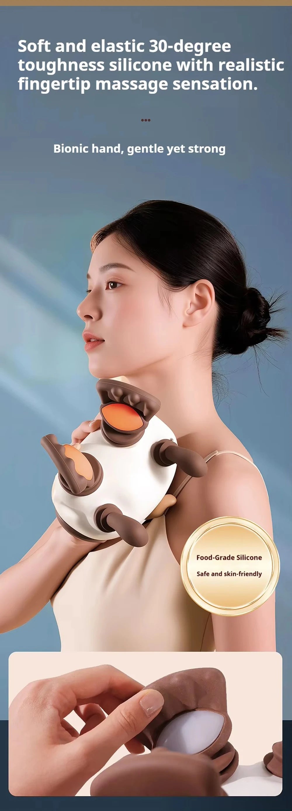 Neck Shoulder Massager Kneading Shiatsu Massager Shawl Kneading Spine Back Muscle Relaxer Trapezius Neck and Shoulder Massage