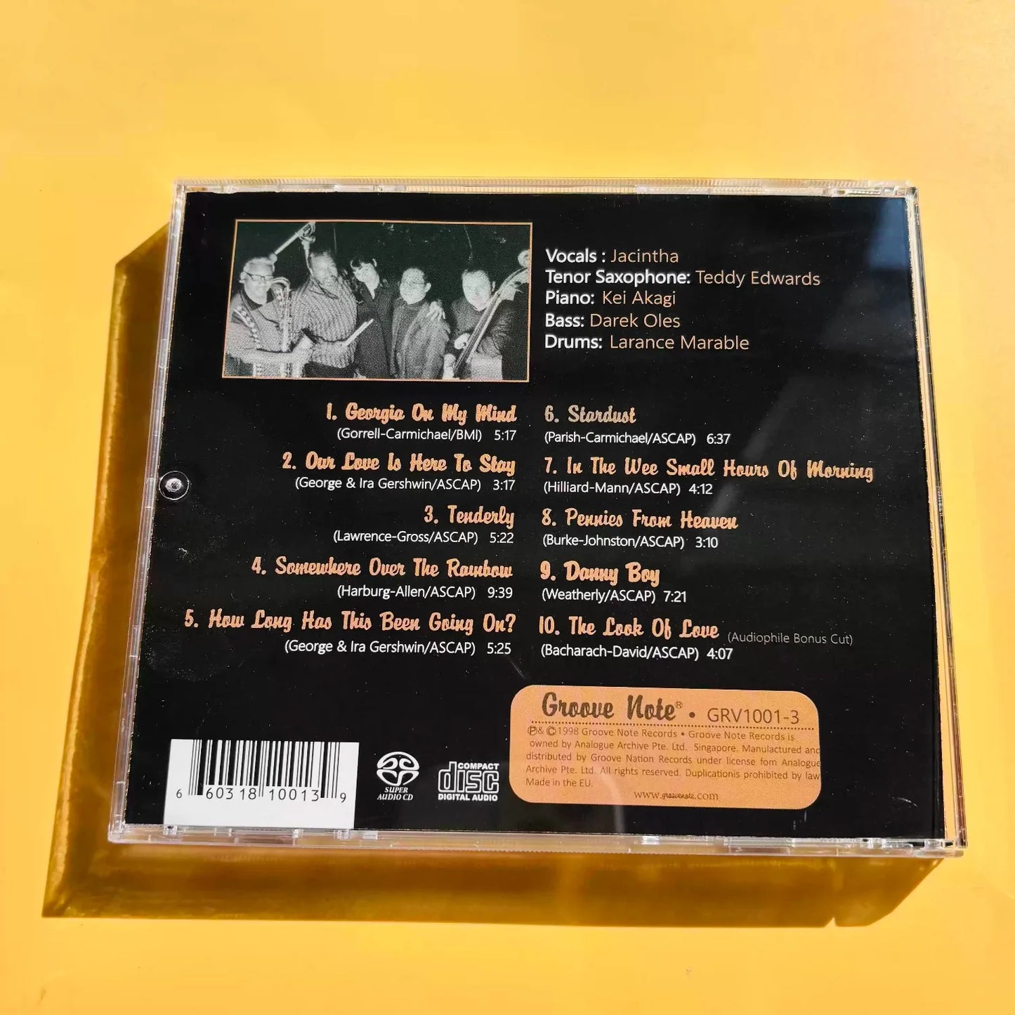Jacintha "Here's To Ben" Jazz Vocal CD A Vocal Tribute To Ben Webster Timeless Smooth Jazz Audiophile Recordings