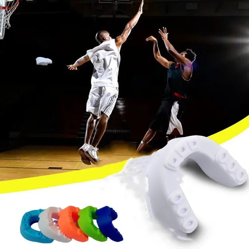 Professional Silica Gel Mouth Guard for Sports, Teeth Protector for Kids and Adults Ideal for Basketball Rugby Boxing and Karate