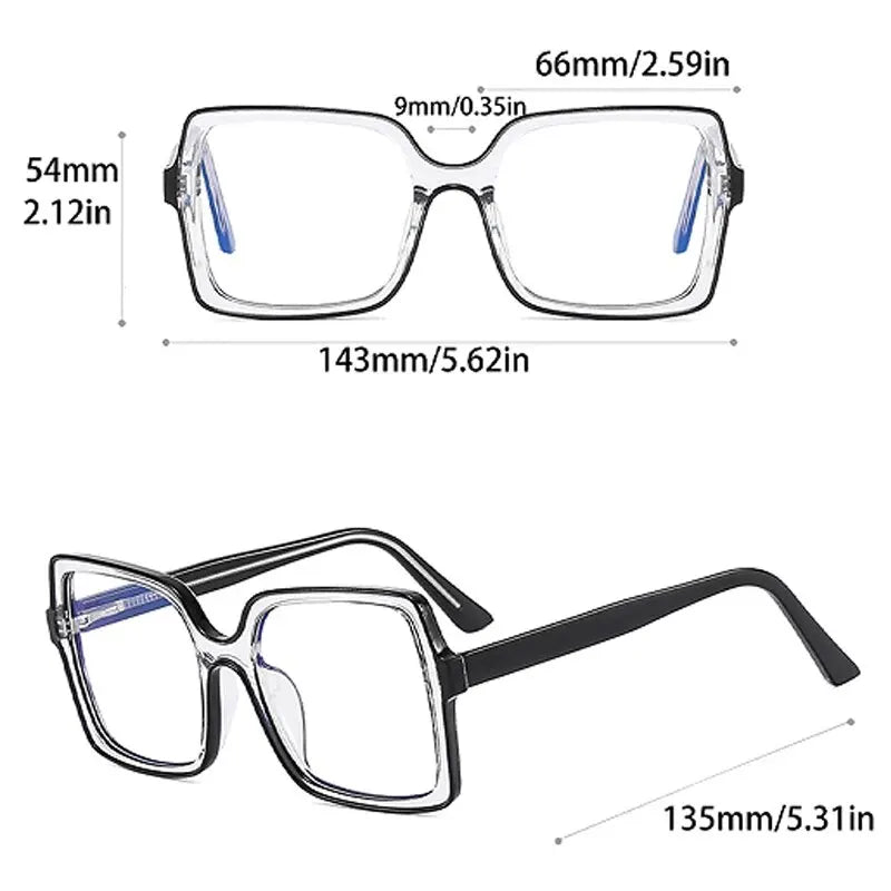 The New Style Retro Box Personality Bump Color Anti-blue Optical Glasses