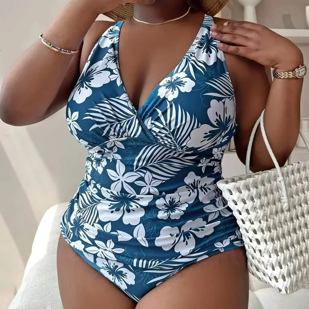 Plus Size Swimwear Women Swimsuit Sexy Big Bikini Bathing Suit 2025 Mujer Summer Beach Wear Monokini Tankini Swimsuits Women 4XL