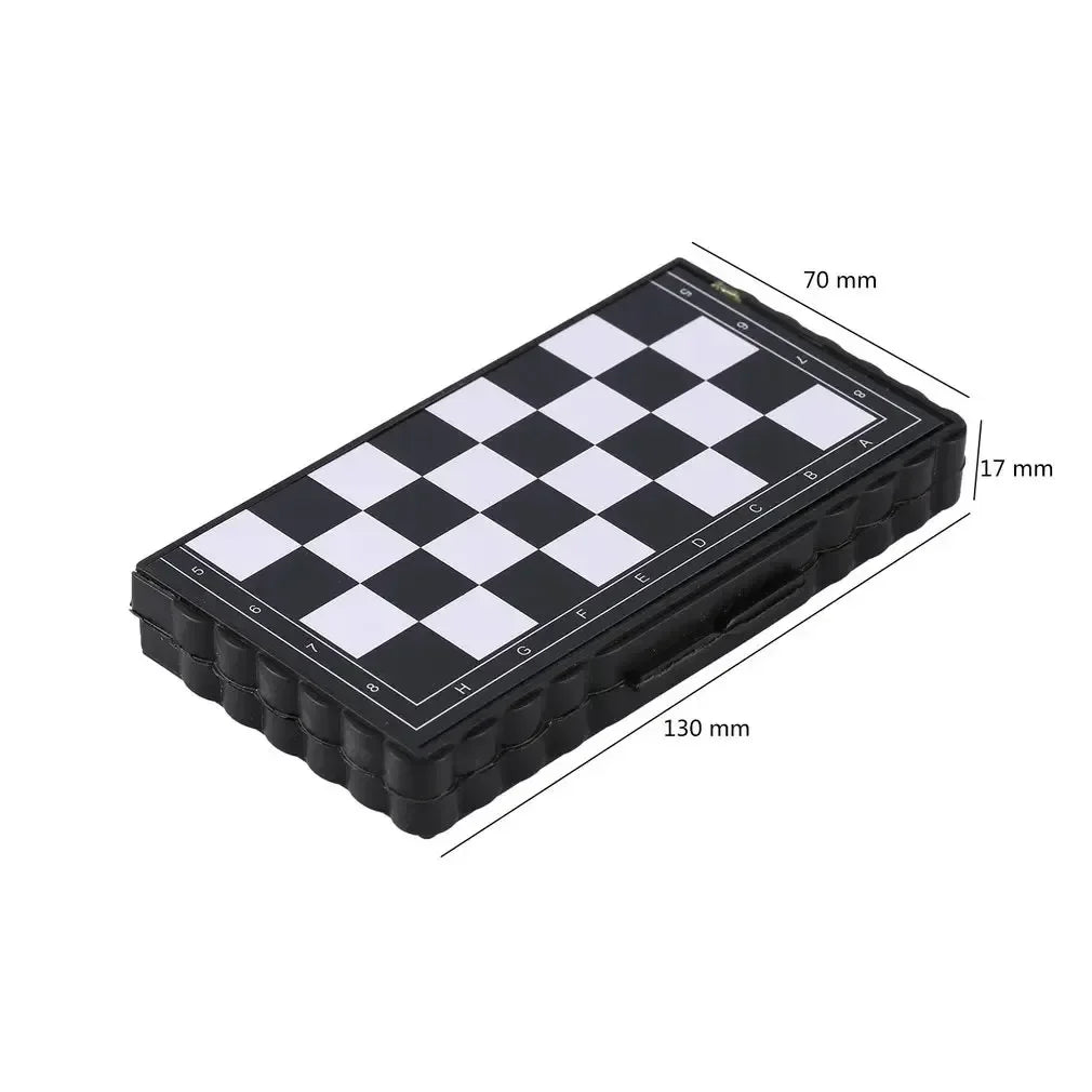 1set Mini Magnetic Chess Set Folding Magnetic Plastic Chessboard Board Game Portable Outdoor Travel Camping Entertainment