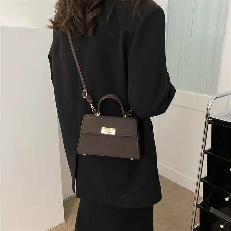 Women's Plaid Crossbody Bag PU Leather - Lightweight Shoulder Purse for Office, Commute & Travel 크로스백