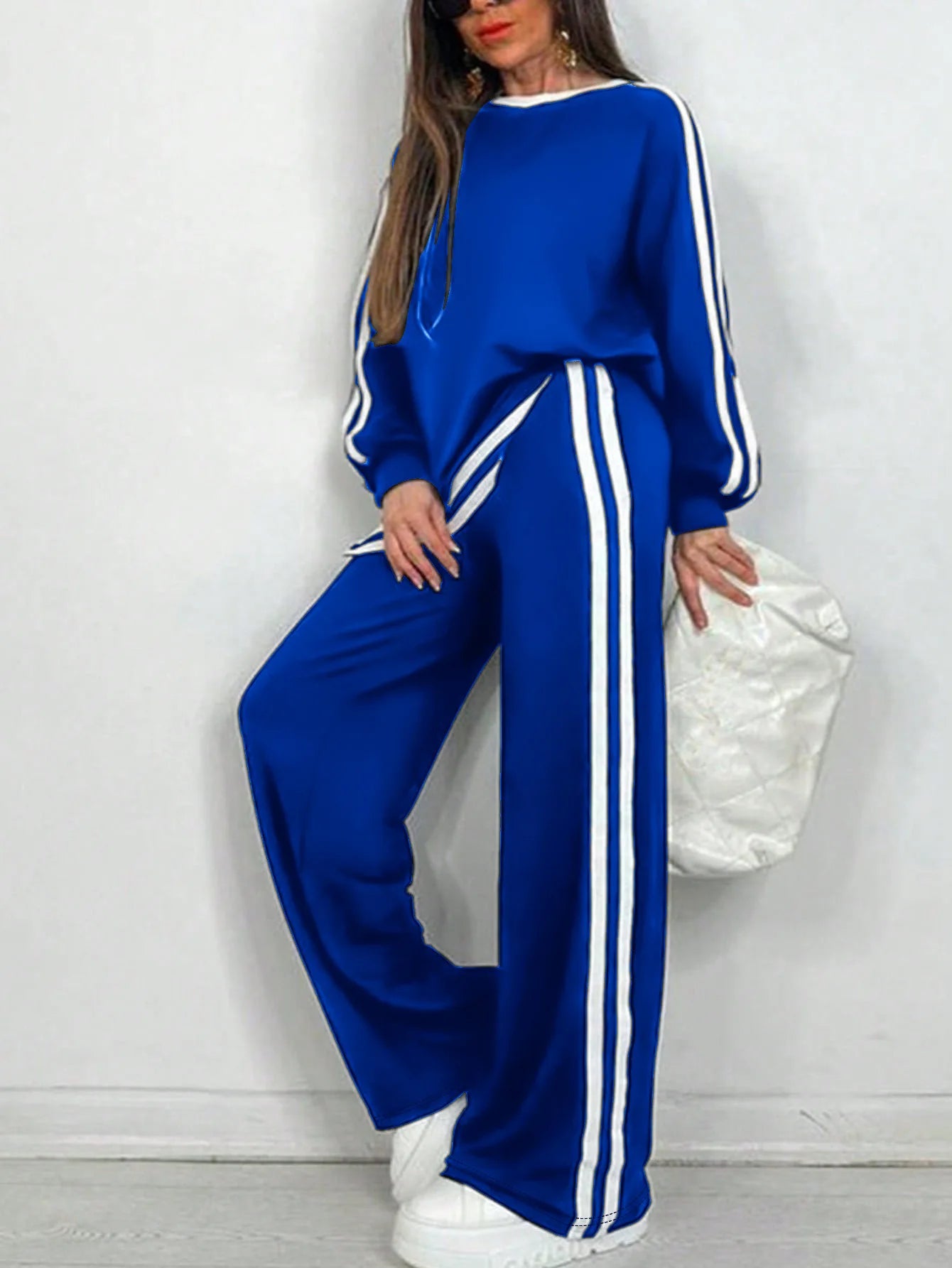 2025 Women's Sweat Suit Spring Autumn New Leisure Clothing Fashion Elegant Tops T-shirt Pants 2 Two Piece Set For Women