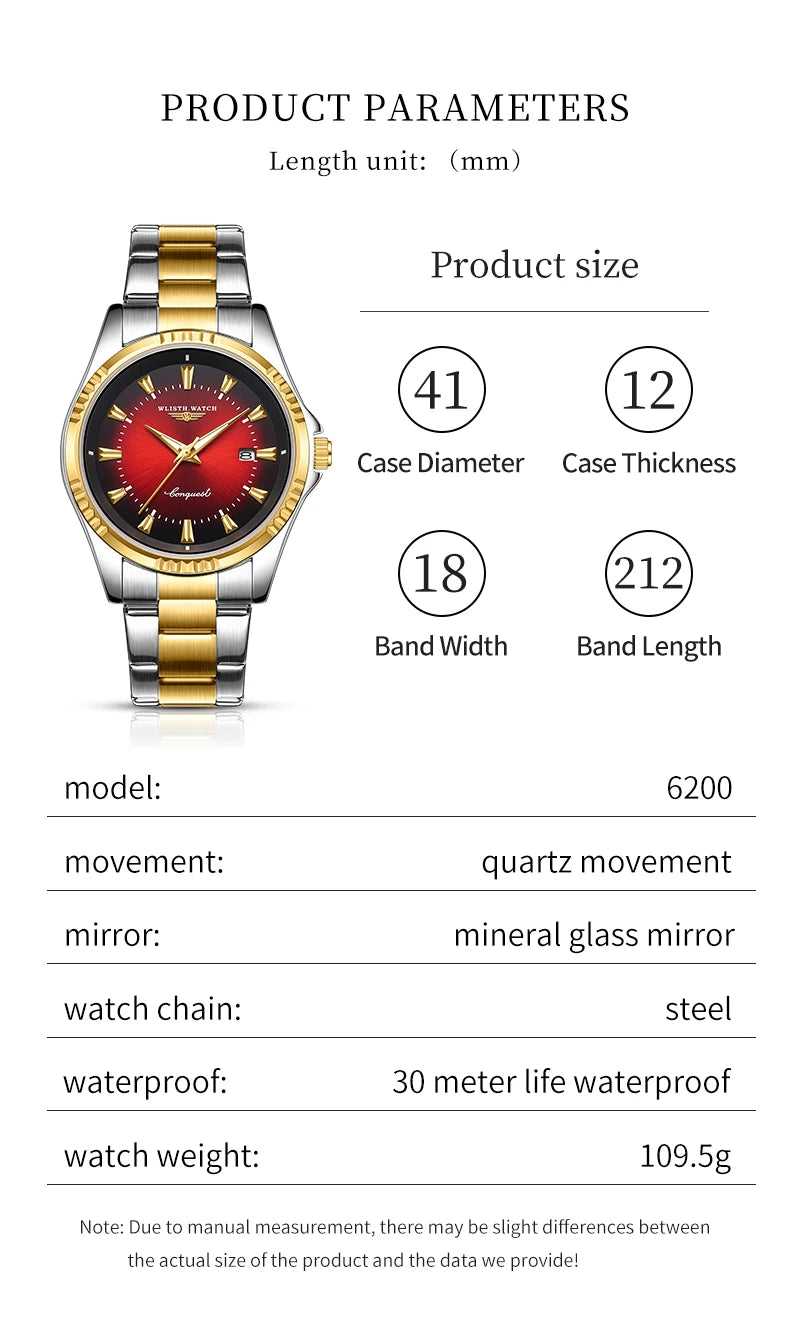 High end business men's quartz watch, fashionable and versatile watch, Valentine's Day gift for boyfriend