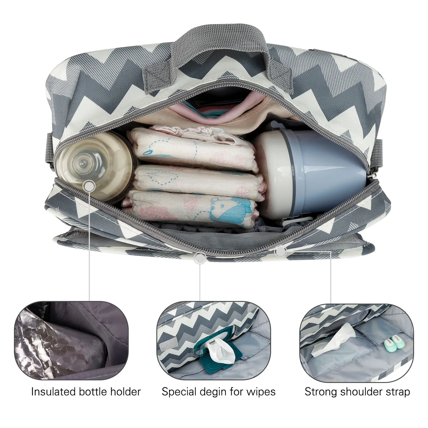 Mummy Diaper BagStroller Organizer Bags Mummy Large Capacity Travel Hanging Bag Bottle Holder Pram Diaper Bags Baby Stroller Bag