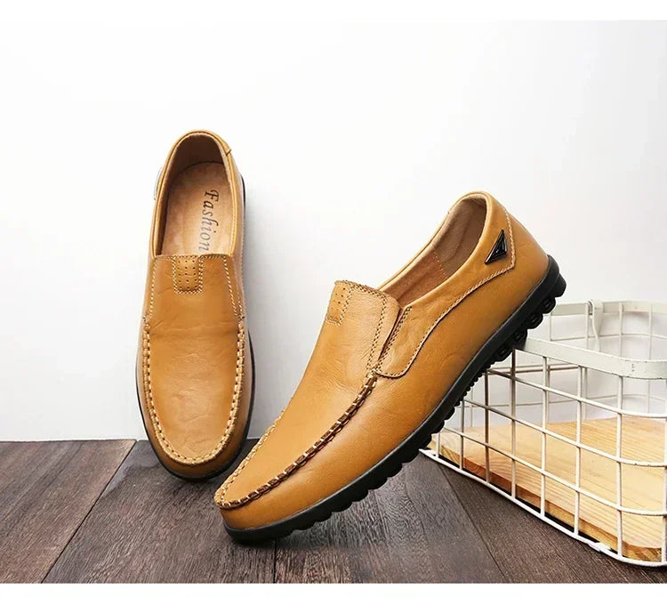 Men Dress Shoes Natural Leather Men's Brand Shoes Sale Formal Shoe Men's Cowhide Italian Genuine Leather Loafers Footwear Casual