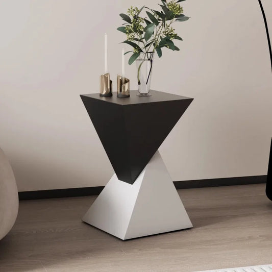 Metal Luxury Sofa Side Table  Minimalist Bedroom Nightstand  Stain-Resistant Geometric Tea Table  Modern Corner Stand
