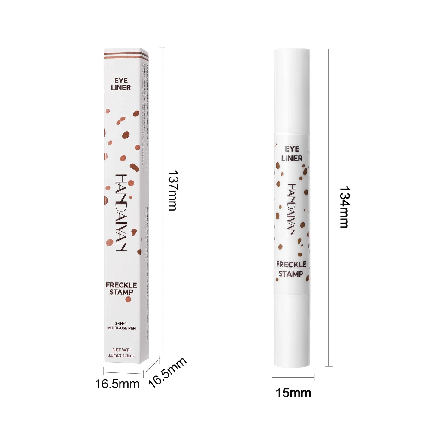 Double Head Concealer Pen Waterproof Long Lasting Freckle Stamp Eyeliner Quick Dry Natural Cover Pencil Life Like Makeup